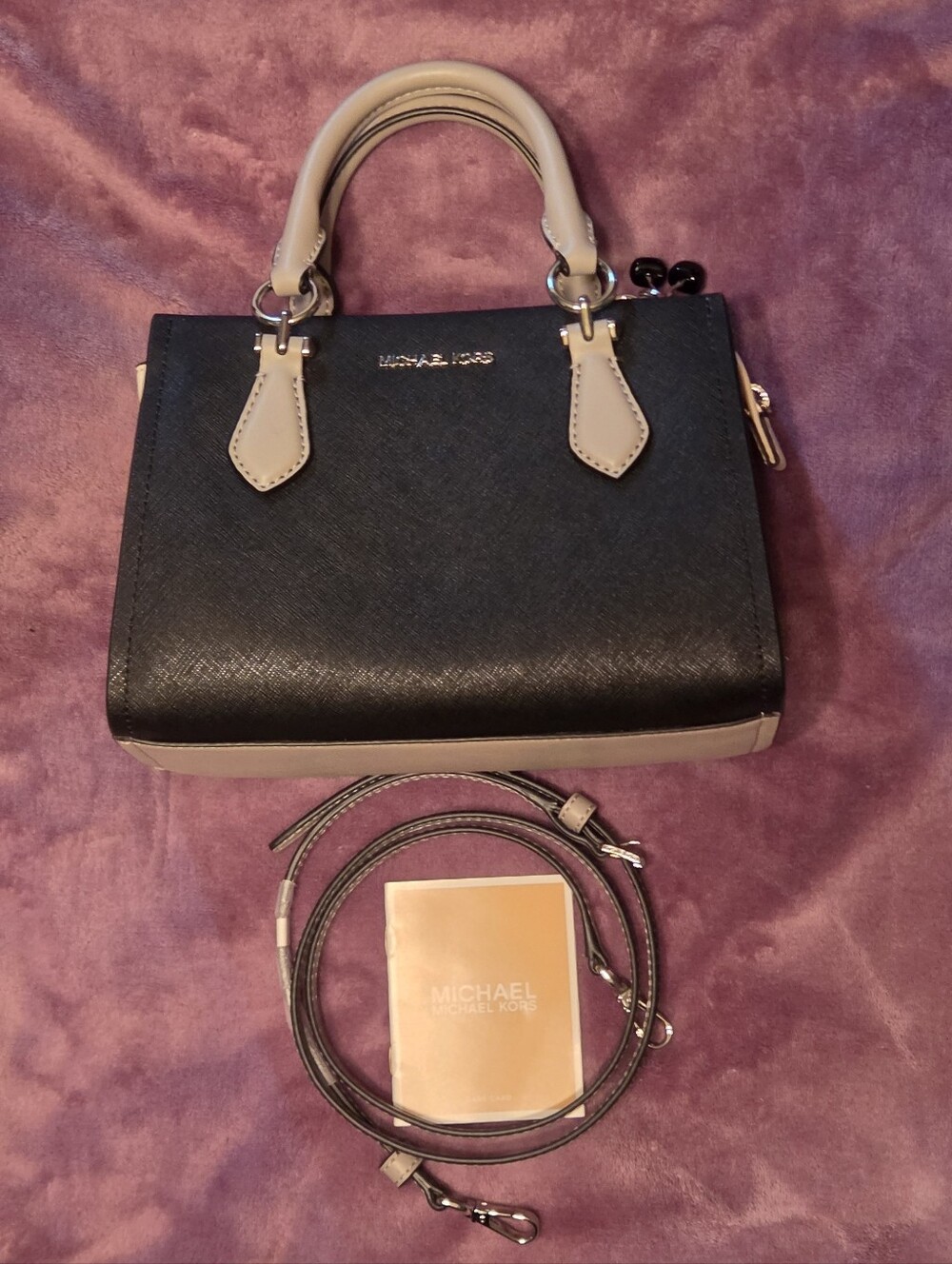 Michael Kors Black and Gray Women's Bag